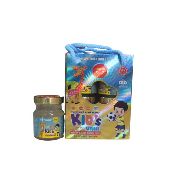 Thực Phẩm Bổ Sung Tổ Yến Chưng Đường Phèn Kids Vani Hộp 4 Lọ x 70ml