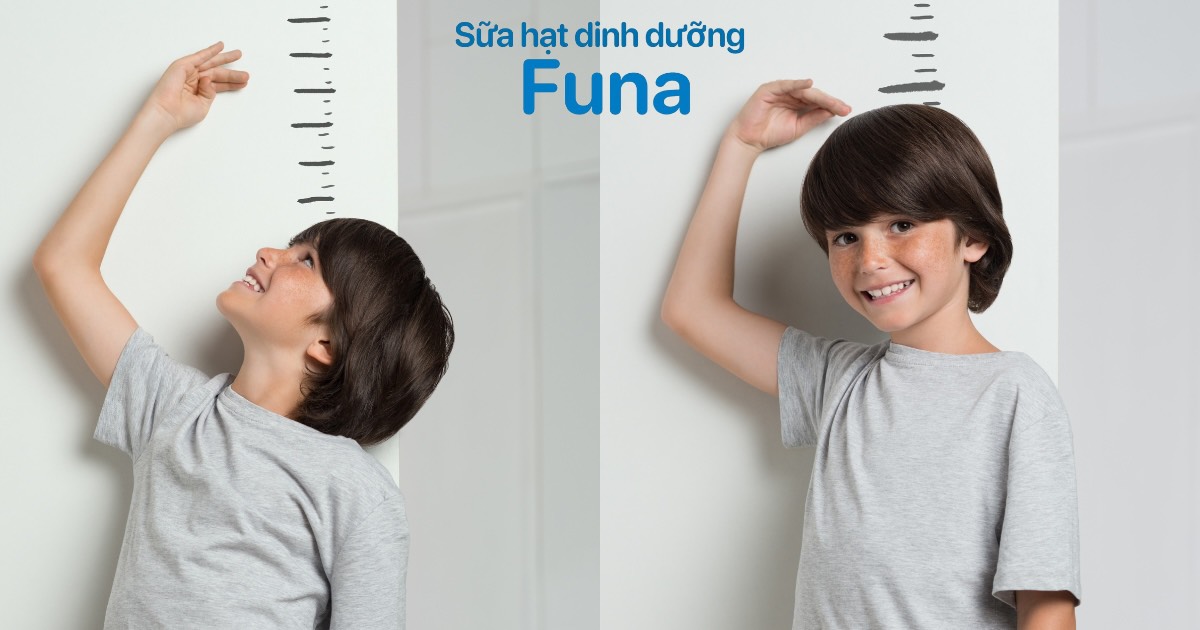 Cách tăng chiều cao ở tuổi 15 với sữa hạt Funa