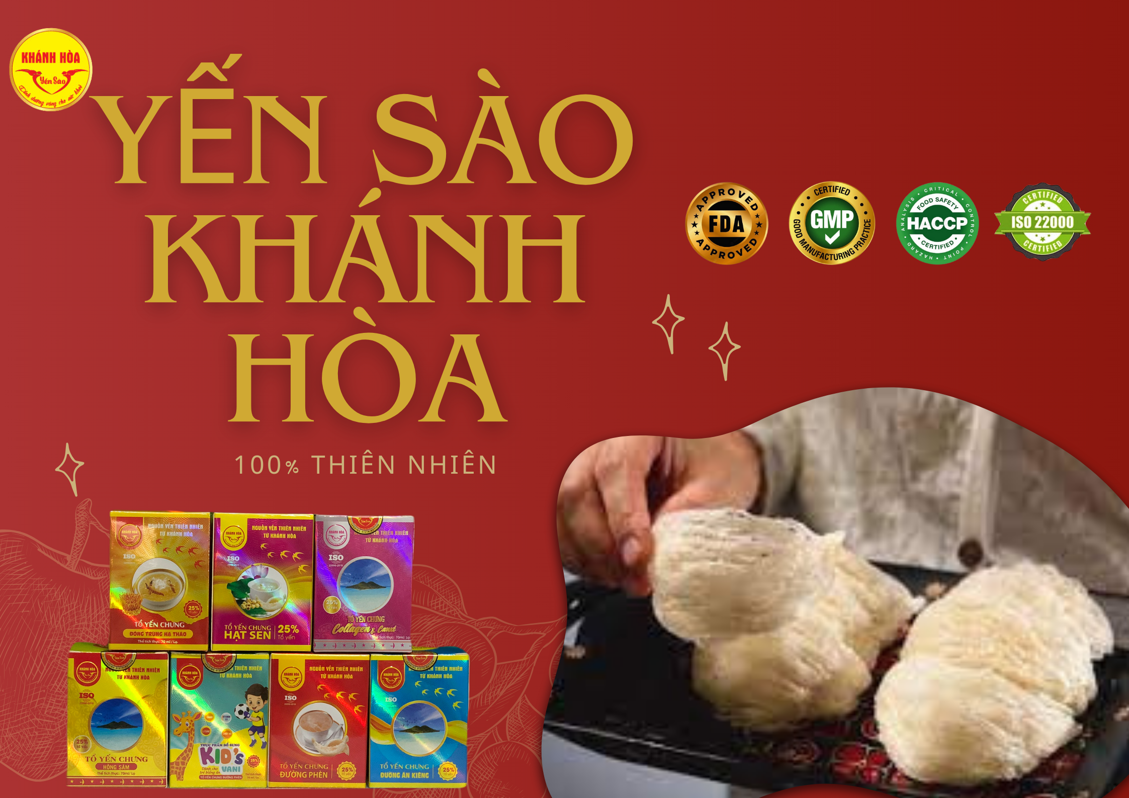 Yến sào Khánh Hòa ít đường