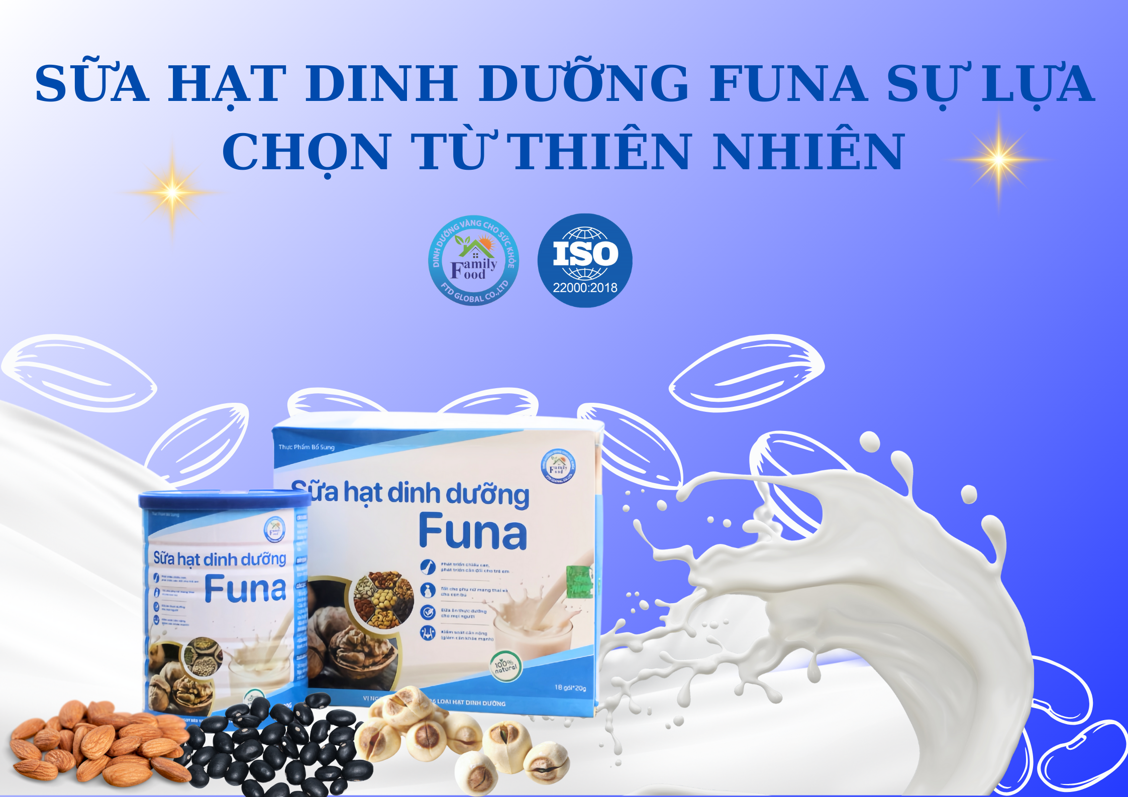 sữa hạt dinh dưỡng FUNA lựa chọn từ thiên nhiên