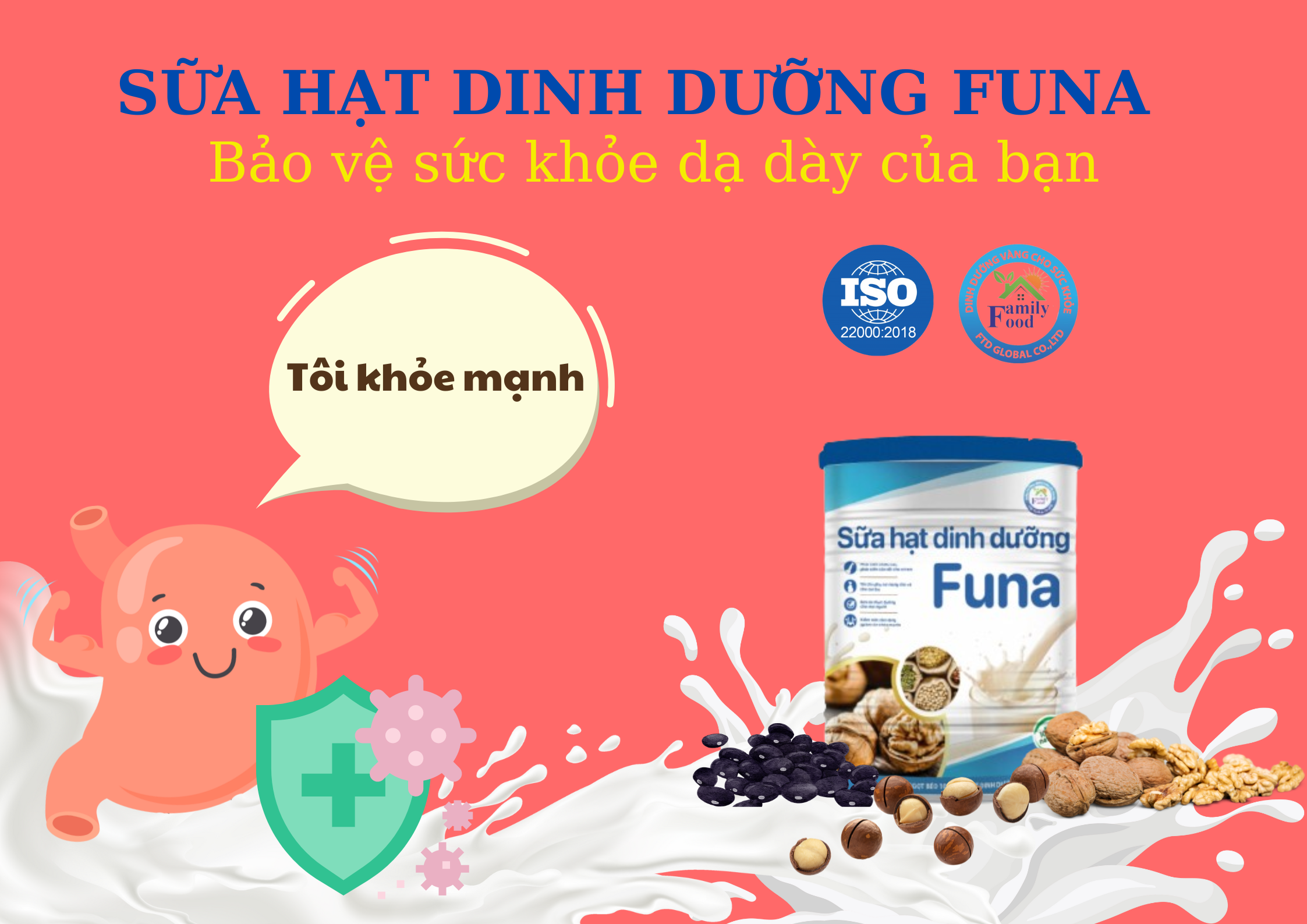 sữa hạt dinh dưỡng FUNA bảo vệ dạ dày